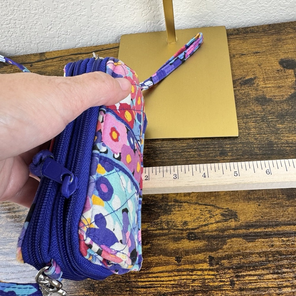 Vera Bradley Wallet Crossbody Set‎ Women Floral Quilted Zip Around Purple x2 - Picture 14 of 16